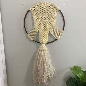 Vintage Handmade Macrame Style Wall Decor Plant Flower Wall Pocket One Of A Kind
